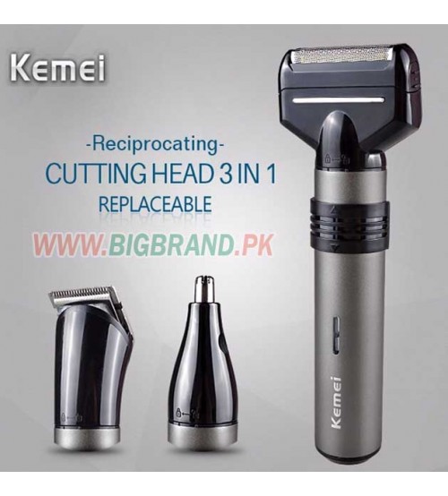 Kemei 3in1 Waterproof Rechargeable Shaver Razor KM-1210